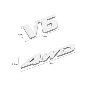 ขายส่ง Italic รถ4wd รถโลหะสัญลักษณ์3D สเตอริโอตกแต่งรถการกำจัด V6ป้ายสติกเกอร์ - Product Image 1