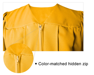 Mondon gaun wisuda uniseks, Gaun Matte sekolah menengah, - Product Image 3