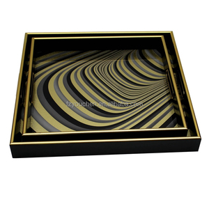 Bán Buôn Yochen Vẫy Hình Dạng Sang Trọng Bàn Lưu Trữ Khay Gương Sản Xuất Tại Trung Quốc Cho Trang Trí Nội Thất - Product Image 6