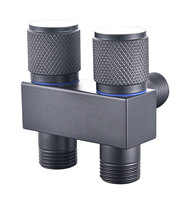 Robinet d'angle de pulvérisateur de bidet de salle de bains de robinet de double commande d'arrêt d'eau automatique en laiton moderne pour la salle de bains