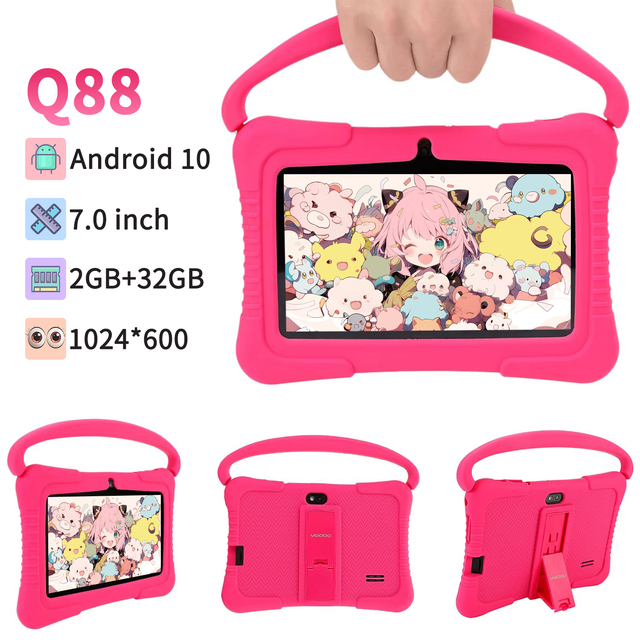 Hot Selling Tablets for Children 7inch Android Tablet 2GB+32GB Q88 Touch Screen Tablet