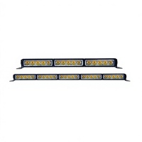 Barres lumineuses LED longues 15/25 lentilles 12V Jaune Blanc Bicolore Faisceau haut/bas Étanche Projecteur tout-terrain