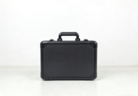 Estuche Organizador de Relojes de Aluminio Negro de 15 Ranuras - Caja de Viaje Portátil Resistente al Agua y a los Golpes con Cierre de Hebilla