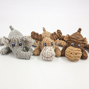 Peluche che digrignano i denti per pulire il cucciolo che masticano il rimorchiatore animale elefante ippopotamo cervo simpatico cane peluche - Product Image 5