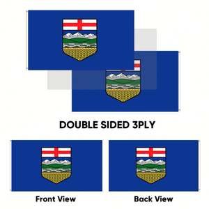 Banderas de Alberta al por Mayor de 3x5 pies, Poliéster 68D/100D, Personalización de Todas las Naciones, Envío Rápido, Proveedor Confiable, Entrega Rápida - Product Image 4