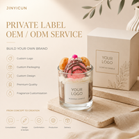 Bougie parfumée artisanale de style dessert, dans un bocal en verre avec design crème fouettée, pour boutique de cadeaux, décoration intérieure, OEM, Private Label