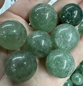 Natural polido morango quartzo bola pedras preciosas esfera cristal cascalho artesanato pedra presentes para decoração de casa