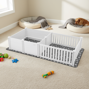 Caja de Parto para Perros con Puerta Ajustable, 93.3x48.4x18.1 Pulgadas, Casa para Mascotas de Madera Extra Grande para Uso en Interiores - Product Image 2