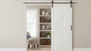 Perlengkapan Pintu Geser Bypass Gaya Industri Modern Zonle Doors ZL-W112 OEM untuk Dalam Ruangan, Dilengkapi Remote Kontrol Elektrik dan Kedap Suara - Product Image 6