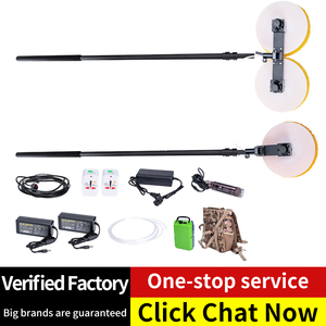 Electric Rotating Double Disc Solar Panel Cleaning <b>Brush</b> Machine Double Head Telescopic Plastic Anti-Scratch Durable - Product Image 2