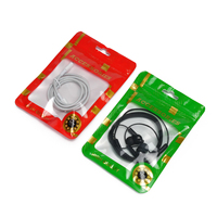 Câble de charge USB pour téléphone portable, accessoires, emballage alimentaire scellé Ziplock, sacs en plastique jetables imprimés en gravure