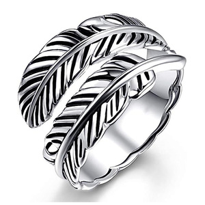 Anello Aperto Vintage a Foglia di Banana da Donna, Regolabile, Gioielli Tropicali alla Moda, Vendita all'Ingrosso - Product Image 1