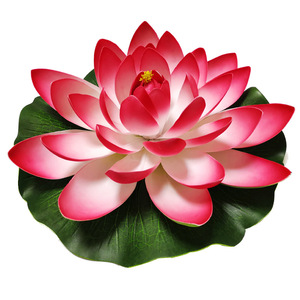 Fleurs et feuilles de lotus artificielles, 10cm-30cm de haut, simulation réaliste, décoration de bassin extérieur, nénuphars flottants pour aménagement paysager de jardin - Product Image 3