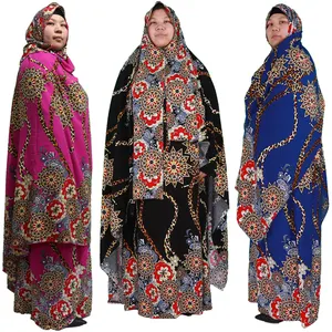 รอมฎอนสวดมนต์ผู้หญิงฮิญาบใหญ่สุดกับชุดยาวเต็มฤดูร้อนดูไบอาบายาผู้ใหญ่ตะวันออกกลางสนับสนุน3สีฟรีขนาด