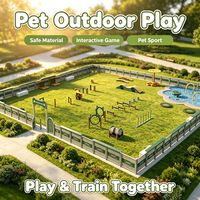 Équipement d'entraînement d'agilité pour chiens écologique et imperméable, parcours d'obstacles personnalisé pour chiens, jeu de plein air