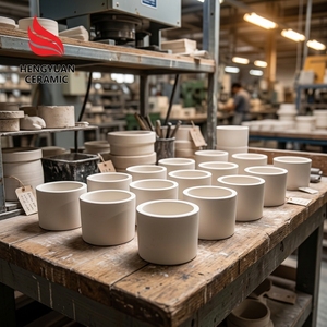 <span class=keywords><strong>Creuset</strong></span> réfractaire en céramique Corindon-Mullite haute température 1700°C pour la frittage de matériaux de laboratoire et la calcination industrielle - Product Image 5
