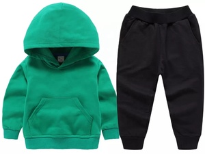 Hot Bán Trẻ Em Áo Bộ Tùy Chỉnh Toddler Bé Trai Cô Gái Rắn Màu Sắc Quần Áo Tracksuit Trẻ Em Chạy Bộ Áo Phù Hợp Với - Product Image 3