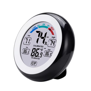 Termohigrómetro Digital Circular con Pantalla Táctil para el Hogar, Detector de Humedad y Temperatura Interior - Product Image 3
