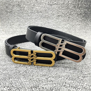 <span class=keywords><strong>Ceinture</strong></span> Femme Personnalisée à Boucle Double <span class=keywords><strong>B</strong></span>, <span class=keywords><strong>Ceinture</strong></span> en Cuir Décorative Tendance pour Jeans et Pantalons Décontractés - Product Image 3