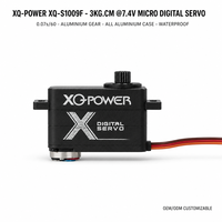 Micro Servo XQ-S1009F 7.7g 3kg Servo numérique sans noyau étanche à engrenages en aluminium profil bas 7.4V pour aile d'avion RC et UAV