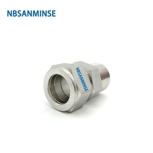 NBSANMINSE ข้อต่ออัดสแตนเลสพร้อมเกลียวภายนอกสำหรับการเชื่อมต่อท่อแข็ง ทนแรงดัน 3000PSI - Product Image 2