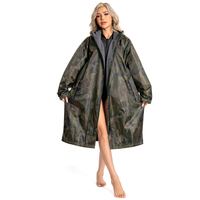 Parka de bain personnalisée en usine, manteau chaud, séchage portable, Robe à langer imperméable avec doublure en polaire Sherpa, peignoirs de bain de plage de surf