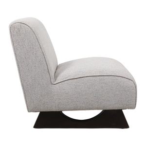 Poltrona Imbottita Contemporanea in Tessuto Grigio, Design Moderno per Soggiorno e Camera da Letto - Product Image 3