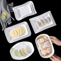 Plaque de mélamine blanche incassable en gros pour restaurant japonais Plats et assiettes durables