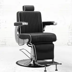 BEIMENG Salon saç koltuk ekipmanı mobilya lüks toptan siyah berber stil güzellik berber dükkanı sandalye