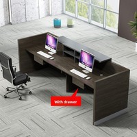 Comptoir de réception de bureau - Design simple, usage commercial, comptoir haut/bas pour l'accueil de l'entreprise