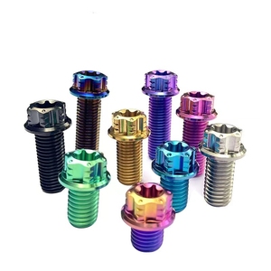 Boulons à bride de moto en titane M6 vis à tête hexagonale légères Premium pour les vélos de sport de course et les motos personnalisées finition unie - Product Image 4
