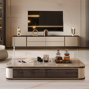 Luxury TV Cabinet Modern <strong>Wall</strong> Mounted Design <strong>Floating</strong> Stand <strong>Unit</strong> for Living Room Furniture Storage Solution - Product Image 4