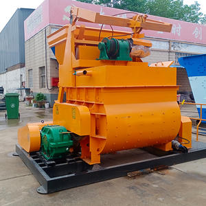 Js Series Horizontal <b>Stationary</b> Twin Shaft Cement Concrete Mixer Machine <b>for</b> <b>Sale</b> - Product Image 4