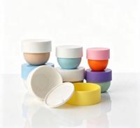 En stock – Pots en plastique PP pour beurre corporel et gommage, 150ML/200ML/250ML/300ML, vert, jaune, rose, avec logo personnalisé, pour crème pour bébé