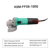Meuleuse d'angle électrique industrielle portable sans balais à déclenchement par câble ASM-FF09-100S pour la découpe et le meulage du métal, bricolage