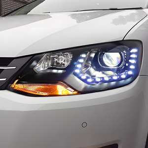 Ensemble de phares LED KGKB, style haut de gamme modifié, lentille de projecteur DRL pour <span class=keywords><strong>VW</strong></span> <span class=keywords><strong>Sharan</strong></span> 7N 2012-<span class=keywords><strong>2018</strong></span>, Plug and Play - Product Image 5