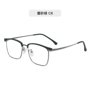 Monturas de Gafas Rectangulares Semi-Rimless con Lentes de Resina Anti Luz Azul, Ligeras, Unisex, Media Montura 2025 - Product Image 2