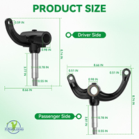 Ensemble d'axe de chariot de golf côté gauche et droit pour EZGO RXV 2008-up gaz et électrique OEM 601413 607413 610802 611271 607411