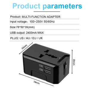 Nhà Máy Bán buôn cổ điển phổ điện CE Travel Adapters đối với chúng tôi Úc Châu Âu Anh thế giới travel adapter với 2 USB