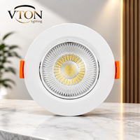 Spot encastré LED miniature à focalisation réglable 3W 5W 7W 9W 12W pour plafond intérieur, lumière descendante 3000K