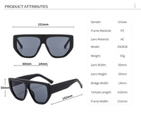Gafas de Sol Unisex con Protección UV400, Montura Cuadrada Grande de Lujo, Venta al Por Mayor, Logotipo Personalizado, Gafas de Sol de Moda para Mujer