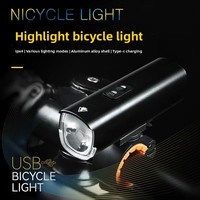 Phare de vélo LED rechargeable par USB, étanche IPX4, 4 modes, en alliage d'aluminium, vente en gros