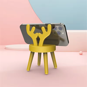 Plástico criativo brindes promocionais: Mini cadeira dos desenhos animados, desktop coelho, suporte do telefone móvel, suporte do telefone móvel - Product Image 4