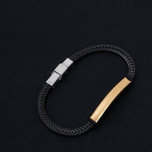 Nouveau bracelet tendance pour homme, style hip-hop punk, en acier titane, fabrication sur mesure, cadeau gravé, bracelet en acier inoxydable, vente en gros - Product Image 2
