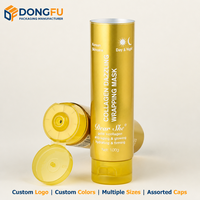 Tube en plastique souple ABL personnalisé, vide, 100 ml, brillant, laminé, à large ouverture, pour emballage cosmétique (shampoing, lotion)