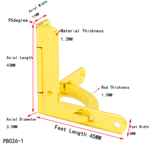 Kim Loại Quadrant Bản Lề Phần Cứng Cho Hộp Gỗ - Product Image 2
