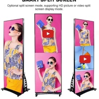 Écran d'affichage publicitaire LED portable pliable à installation instantanée, couleur pleine P2.5, pour la promotion en magasin