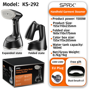 Mini <span class=keywords><strong>Ferro</strong></span> da Stiro a Vapore Pieghevole Portatile per Vestiti, Stiratore Elettrico a Riscaldamento Rapido Multiuso - Product Image 2