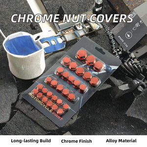 Aksesoris Set Sekrup Modifikasi Mesin, Penutup Mur Berlapis Krom, Komponen Dekoratif Paduan Aluminium untuk Sistem Bodi Sepeda Motor - Product Image 2