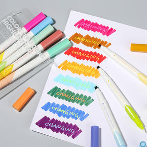 Kmay-Marcador Resaltador de Punta Doble con Cambio de Color, Bolígrafo Fluorescente de Alto Rendimiento, Logotipo Personalizado, Papelería, 1 Unidad, 2 Unidades, 2 Unidades, 1 Unidad, 2 Unidades - Product Image 4